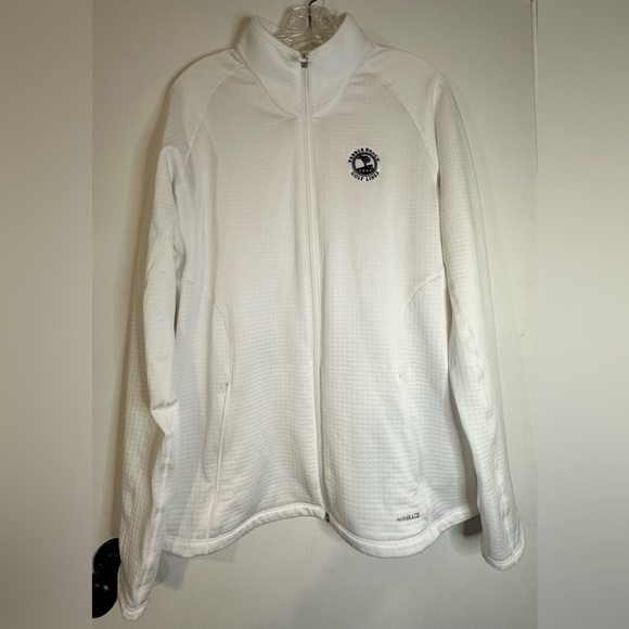 Cutter & Buck Annika White Zip Up Sweater Golf Pebble Beach Logo Dry Tec XL - Picture 1 of 10